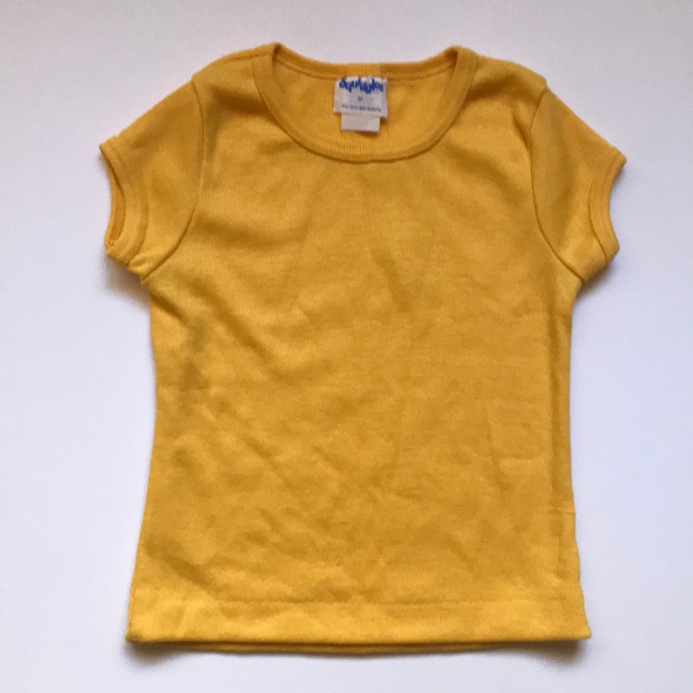 Vintage girls yellow top - “Squiggles” - BNWT - M